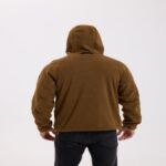 Fleece Jacket New-generation hooded fleece jacket with wave-pattern texture.