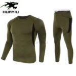 Thermal underwear set Men's Thermal Underwear Set – Men's Pants Sports Quick-Dry Breathable Tactical Fleece Winter