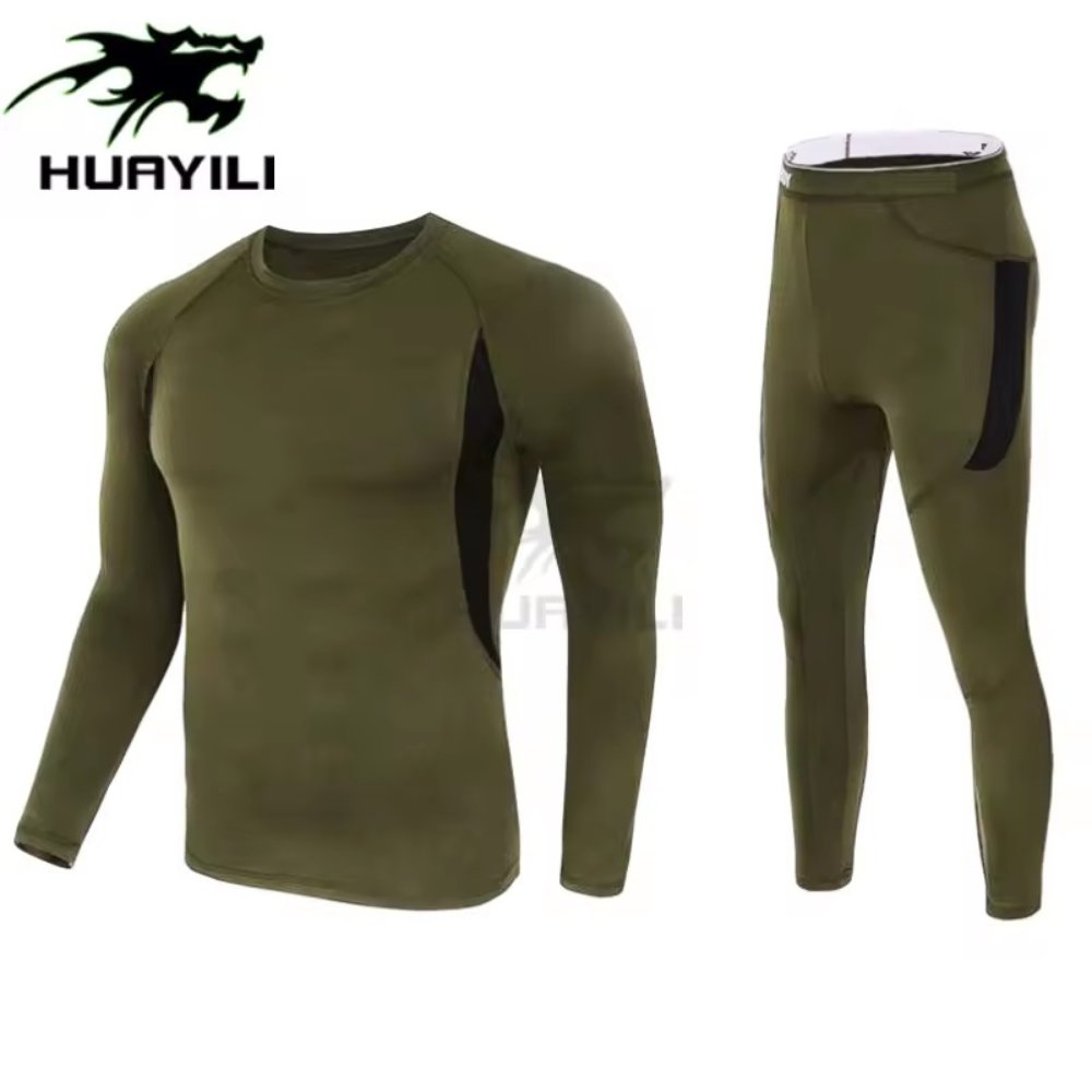 Thermal underwear set Men's Thermal Underwear Set – Men's Pants Sports Quick-Dry Breathable Tactical Fleece Winter