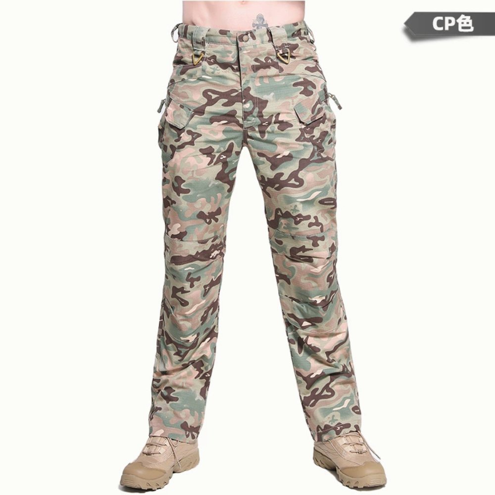 Outdoor trousers Custom Summer Multi-Pocket Casual Work Pants – Mid-Rise Quick-Dry Cotton Men's Outdoor Hiking Sports Tactical Pants IX7