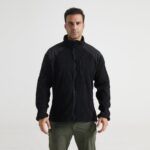Fleece Jacket Soccer Grid Fleece Outdoor Sports Stand Collar Fleece Jacket Tactical Warmth