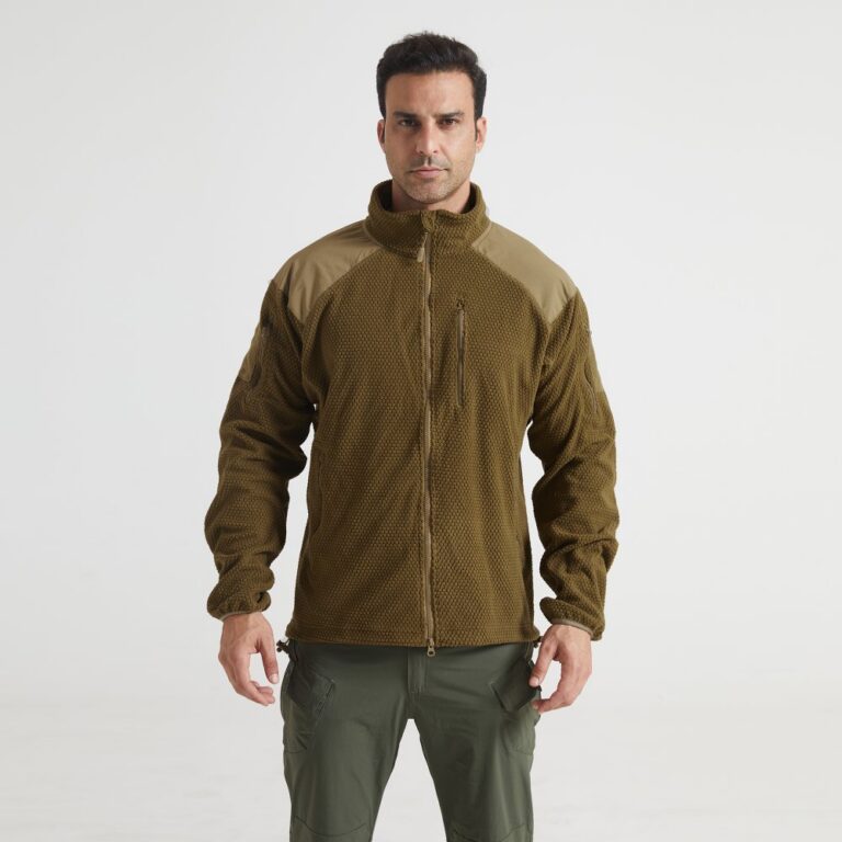 Fleece Jacket Soccer Grid Fleece Outdoor Sports Stand Collar Fleece Jacket Tactical Warmth