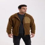 Fleece Jacket New-generation hooded fleece jacket with wave-pattern texture.