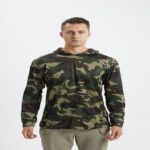 Quick-dry T-shirt Quick-Dry Breathable Long-Sleeve Men's Hooded Sun Protection T-Shirt – Outdoor Sports Camping Thin Camo