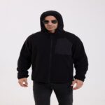 Fleece Jacket New-generation hooded fleece jacket with wave-pattern texture.