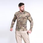 Quick-dry T-shirt Camo Quick-Dry Long-Sleeve T-Shirt for Men – Military Training Physical Fitness Tee