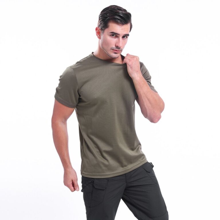Camo Apparel Camo Quick-Dry T-Shirt for Men – Military Training Mesh Breathable Tee