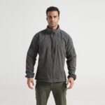 Fleece Jacket Soccer Grid Fleece Outdoor Sports Stand Collar Fleece Jacket Tactical Warmth