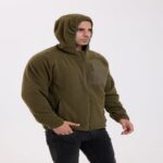 Fleece Jacket New-generation hooded fleece jacket with wave-pattern texture.