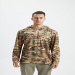 Quick-dry T-shirt Quick-Dry Breathable Long-Sleeve Men's Hooded Sun Protection T-Shirt – Outdoor Sports Camping Thin Camo