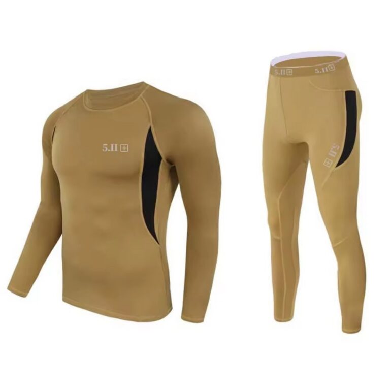 Thermal underwear set 5II Tactical Outdoor Thermal Compression Underwear Set – Fleece Fitness Sports Base Layer Autumn/Winter