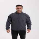 Fleece Jacket Next-generation stand-collar fleece jacket with a wave-pattern texture.